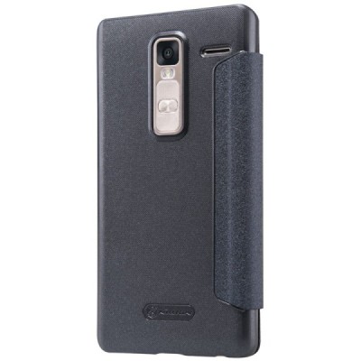 LG Zero (H650E) pilkas odinis atverčiamas Nillkin Sparkle dėklas / Priedai.lt