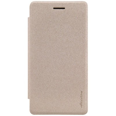 LG Zero (H650E) „Nillkin“ Sparkle atvēramais zelta maciņš / Vacins.lv