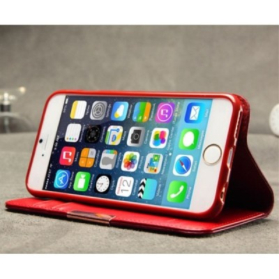 „Kalaideng“ Royale atverčiamas bordo odinis Apple iPhone 6 (6s) dėklas / Priedai.lt