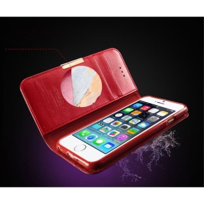 „Kalaideng“ Royale atverčiamas bordo odinis Apple iPhone 6 (6s) dėklas / Priedai.lt