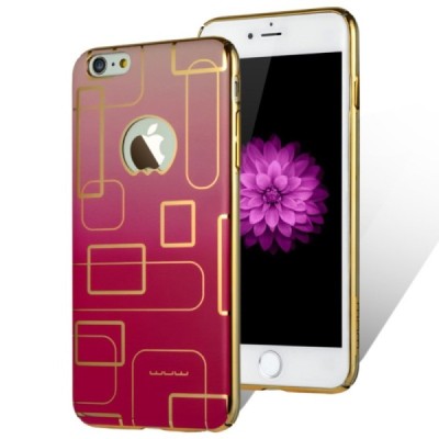 Apple iPhone 6 (6s) „JLW“ Color Palette rožinis su auksiniais apvadais elegantiškas plastikinis dėklas / Priedai.lt