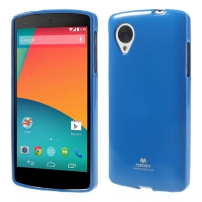 LG Nexus 5 (E980) Mercury mėlynas kieto silikono tpu dėklas - nugarėlė / Priedai.lt