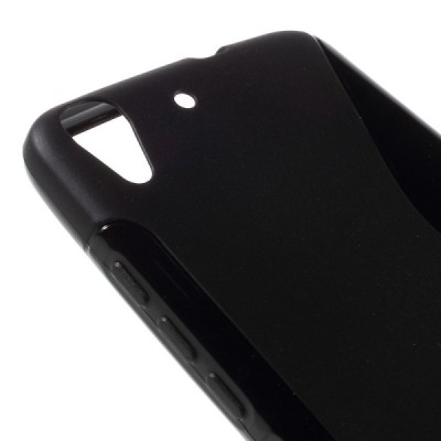 Huawei Y6 cieta silikona (TPU) melns apvalks / vacins.lv