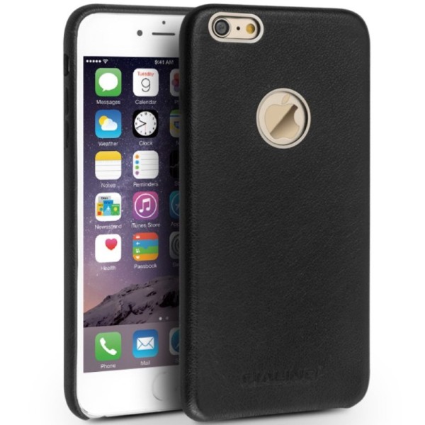 „QIALINO“ Slim Leather dėklas - juodas (iPhone 6 / 6S)