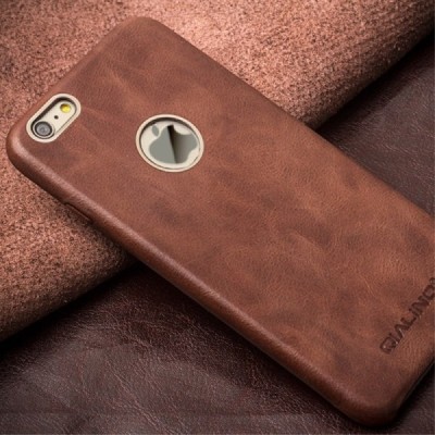 „QIALINO“ Slim Leather Apple iPhone 6s šviesiai rudas odinis dėklas - nugarėlė / Priedai.lt