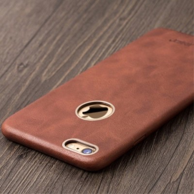 „QIALINO“ Slim Leather Apple iPhone 6s šviesiai rudas odinis dėklas - nugarėlė / Priedai.lt
