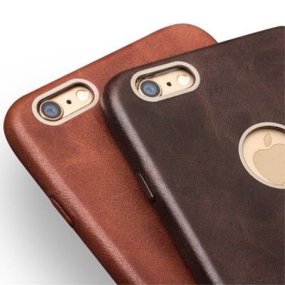 Apple iPhone 6s „QIALINO“ Slim Leather tumši brūns ādas apvalks / Vacins.lv