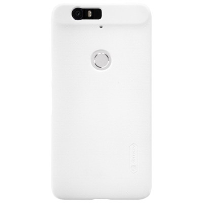 Huawei Nexus 6P Nillkin Frosted Shield baltas plastikinis dėklas + apsauginė ekrano plėvelė / Priedai.lt