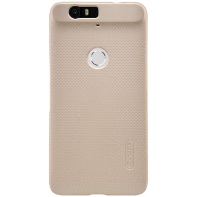 Huawei Nexus 6P Nillkin Frosted Shield auksinis plastikinis dėklas + apsauginė ekrano plėvelė / Priedai.lt