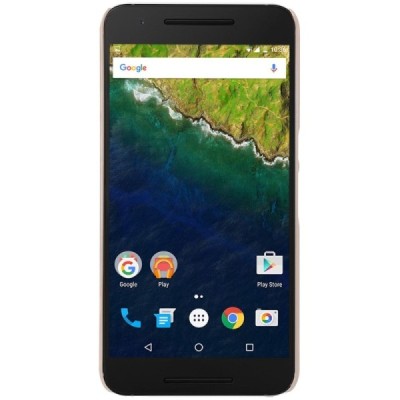 Huawei Nexus 6P Nillkin Frosted Shield auksinis plastikinis dėklas + apsauginė ekrano plėvelė / Priedai.lt