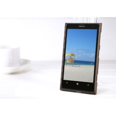 Nokia Lumia 1020 Nillkin Frosted Shield brūns plastmasas futrālis + ekrāna aizsargplēve / Vacins.lv