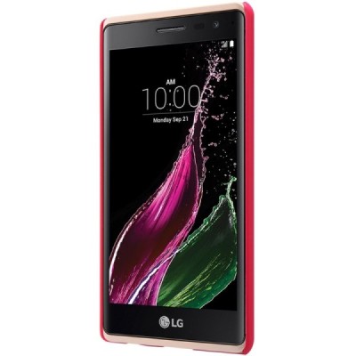 LG Zero (H650E) Nillkin Frosted Shield sarkans plastmasas apvalks + ekrāna aizsargplēve / Vacins.lv