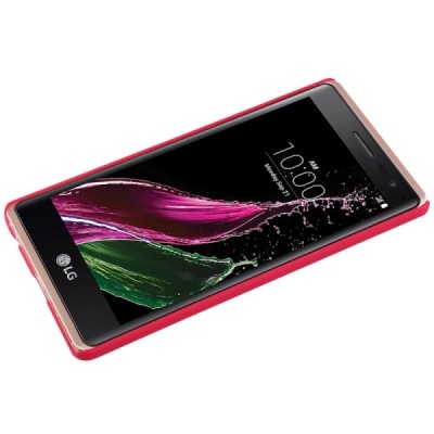 LG Zero (H650E) Nillkin Frosted Shield sarkans plastmasas apvalks + ekrāna aizsargplēve / Vacins.lv
