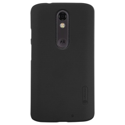 „Nillkin“ Frosted Shield apvalks - melns + ekrāna aizsargplēve (Moto X Force) / Vacins.lv