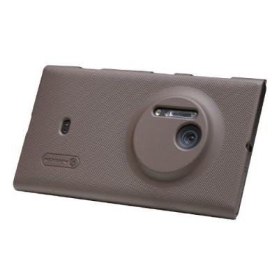 Nokia Lumia 1020 Nillkin Frosted Shield brūns plastmasas futrālis + ekrāna aizsargplēve / Vacins.lv