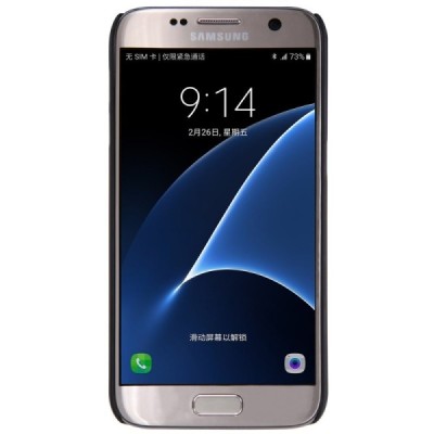 Samsung Galaxy S7 (G930) Nillkin Frosted Shield juodas plastikinis dėklas / Priedai.lt