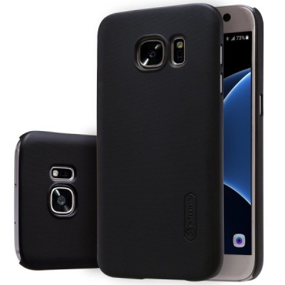 Samsung Galaxy S7 (G930) Nillkin Frosted Shield juodas plastikinis dėklas / Priedai.lt