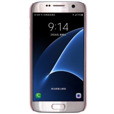 Samsung Galaxy S7 (G930) Nillkin Frosted Shield rozs plastmasas apvalks + ekrāna aizsargplēve / Vacins.lv