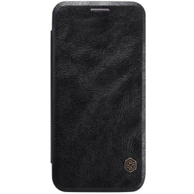 Greznais „Nillkin“ Qin sērijas ādas atvērams melns Samsung Galaxy S7 (G930) maciņš / Vacins.lv