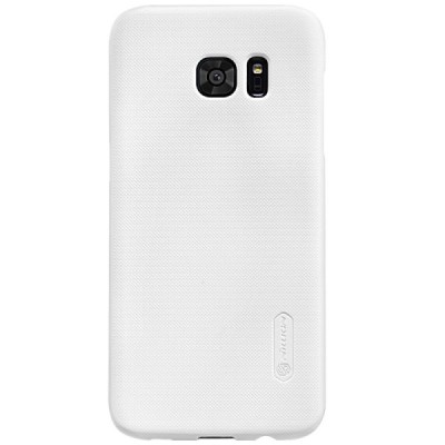 Samsung Galaxy S7 Edge (G935) Nillkin Frosted Shield baltas plastikinis dėklas + apsauginė ekrano plėvelė / Priedai.lt
