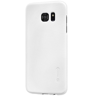 Samsung Galaxy S7 Edge (G935) Nillkin Frosted Shield baltas plastikinis dėklas + apsauginė ekrano plėvelė / Priedai.lt