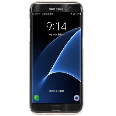 Samsung Galaxy S7 Edge (G935) Nillkin Frosted Shield zelta plastmasas apvalks / vacins.lv
