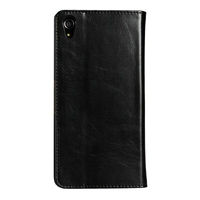 Sony Xperia Z5 Premium (E6853) „Kalaideng“ Royale ādas atvēramais melns futrālis / Vacins.lv