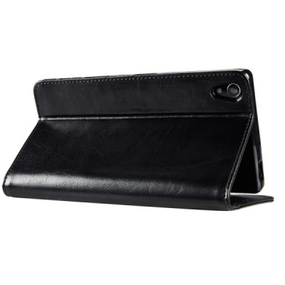 Sony Xperia Z5 Premium (E6853) „Kalaideng“ Royale ādas atvēramais melns futrālis / Vacins.lv