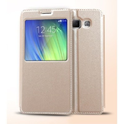Samsung Galaxy A7 „Kalaideng“ Sun atverčiamas auksinis dėklas - knygutė / Priedai.lt