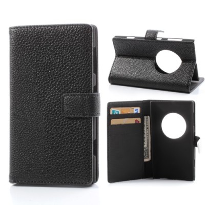 „Litchi“ juodas odinis Nokia Lumia 1020 dėklas (dėkliukas) / Priedai.lt