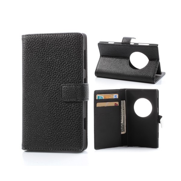 „Litchi“ atverčiamas dėklas - juodas (Lumia 1020)