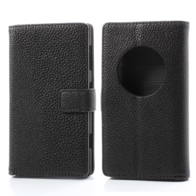 „Litchi“ juodas odinis Nokia Lumia 1020 dėklas (dėkliukas) / Priedai.lt