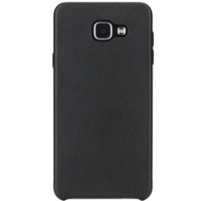 Samsung Galaxy A5 2016 (A510) „Rock“ Slim Leather melns ādas apvalks / Vacins.lv