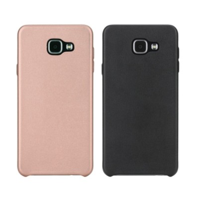 Samsung Galaxy A5 2016 (A510) „Rock“ Slim Leather melns ādas apvalks / Vacins.lv