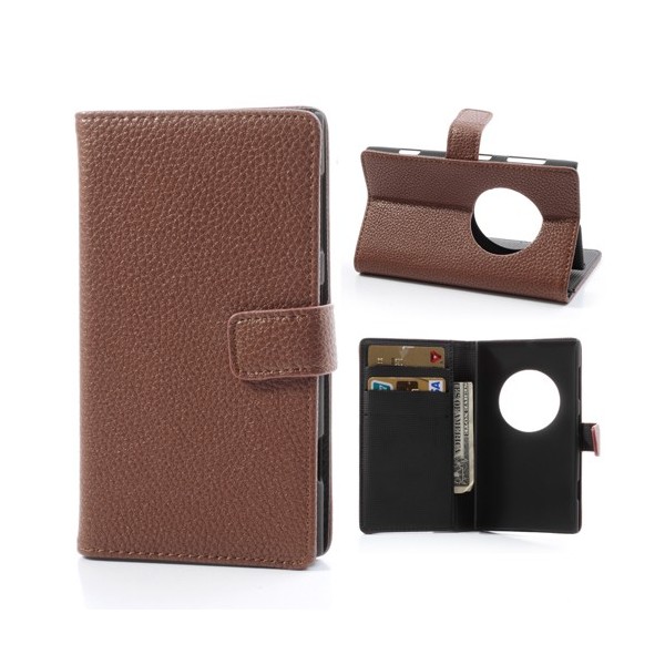 „Litchi“ atverčiamas dėklas - rudas (Lumia 1020)