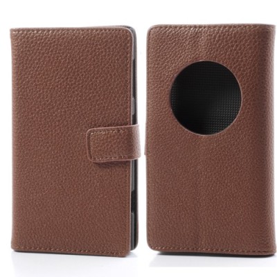 „Litchi“ rudas odinis Nokia Lumia 1020 dėklas (dėkliukas) / Priedai.lt