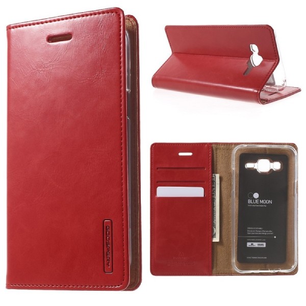 „Mercury“ Blue Moon atvērams maciņš - sarkans (Galaxy J5 2015)