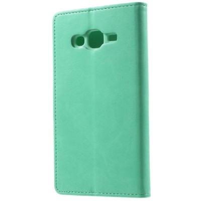 Mercury Blue Moon Samsung Galaxy J5 (J500) atvērams piparmētru ādas maciņš / Vacins.lv