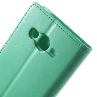 Mercury Blue Moon Samsung Galaxy J5 (J500) atvērams piparmētru ādas maciņš / Vacins.lv