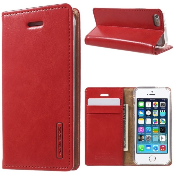 „Mercury“ Blue Moon atvērams maciņš - sarkans (iPhone 5 / 5S / SE 2016)