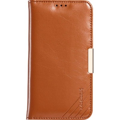 Samsung Galaxy S7 Edge (G935) „Kalaideng“ Royale ādas atvēramais brūns maciņš / Vacins.lv