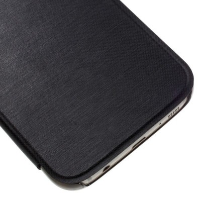 Samsung Galaxy S7 (G930) View Window atvēramais melns maciņš / Vacins.lv