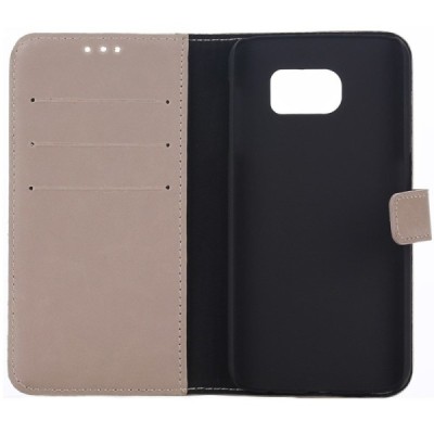 Samsung Galaxy S7 atvēramais ādas smilšains retro maciņš (maks) / Vacins.lv