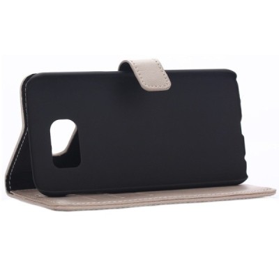 Samsung Galaxy S7 atvēramais ādas smilšains retro maciņš (maks) / Vacins.lv