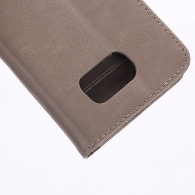 Samsung Galaxy S7 atvēramais ādas smilšains retro maciņš (maks) / Vacins.lv