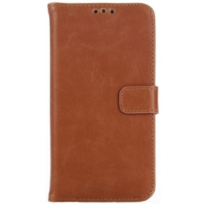 Samsung Galaxy S7 atvēramais ādas gaiši brūns retro maciņš (maks) / Vacins.lv