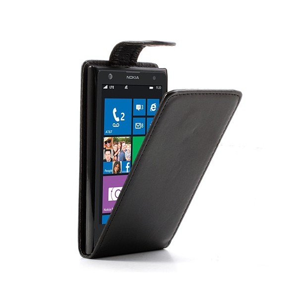 Klasikinis atverčiamas dėklas - juodas (Lumia 1020)