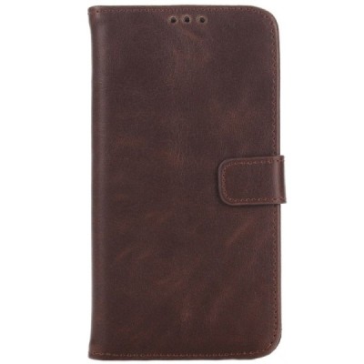 Samsung Galaxy S7 atvēramais ādas tumši brūns retro maciņš (maks) / Vacins.lv