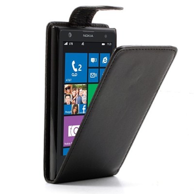 Klasikinis atverčiamas juodas Nokia Lumia 1020 dėklas (dėkliukas) / Priedai.lt