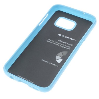 Samsung Galaxy S7 (G930) Mercury šviesiai mėlynas kieto silikono tpu dėklas - nugarėlė / Priedai.lt